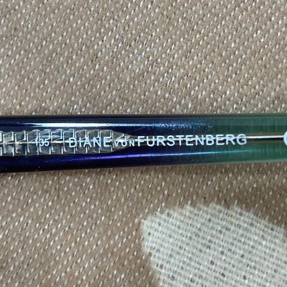 DIANE VON FURSTTENBURG Brielle Sunglass Frames DVF613S Women's Ombre Green Clear - Picture 4 of 9